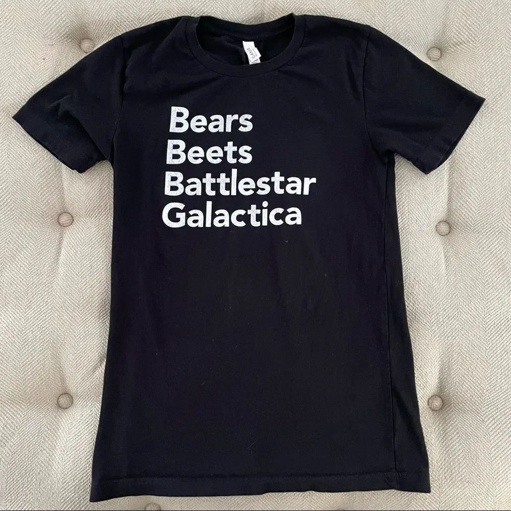 Unisex The Office Dwight Schrute Bears Beats Battlestar Gallactica Tshirt S